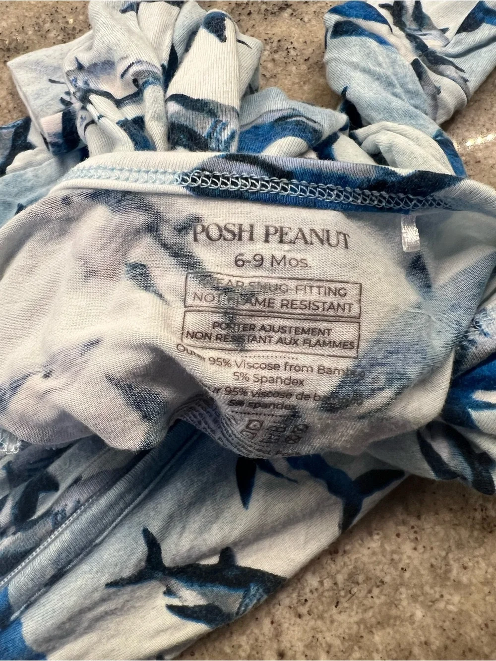 Posh Peanut Shark Bamboo Convertible Zippered One Piece